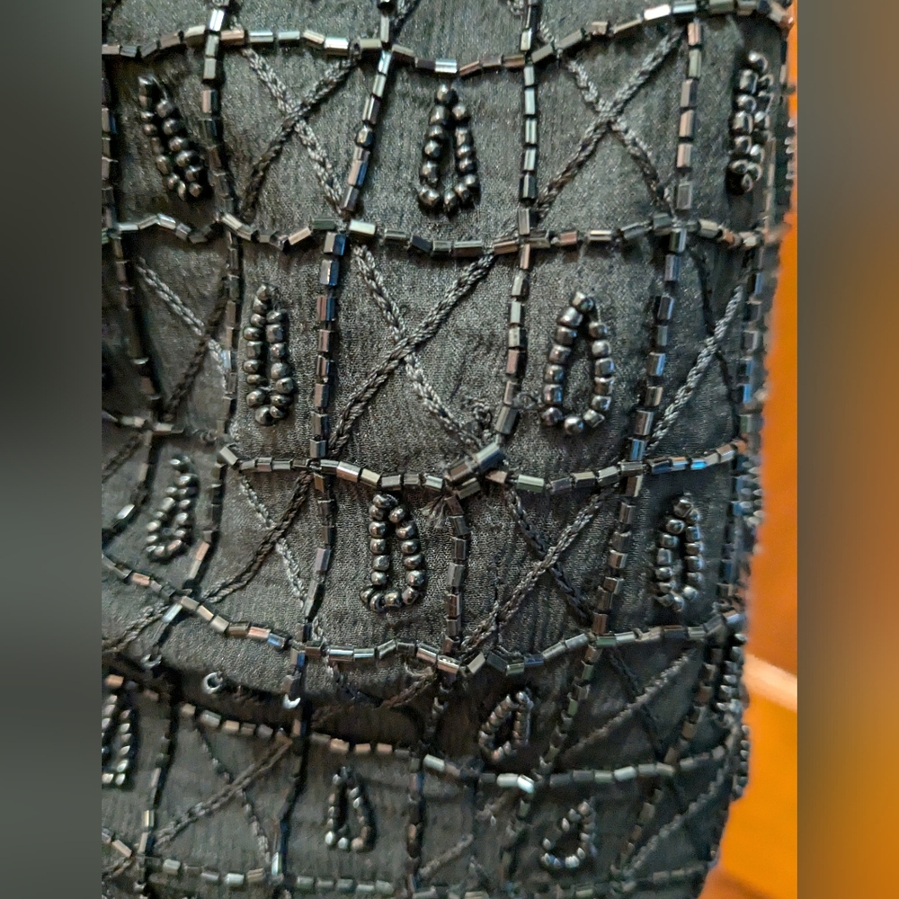 Black Beaded Tank by Papell Boutique Evening Large - Picture 10 of 15